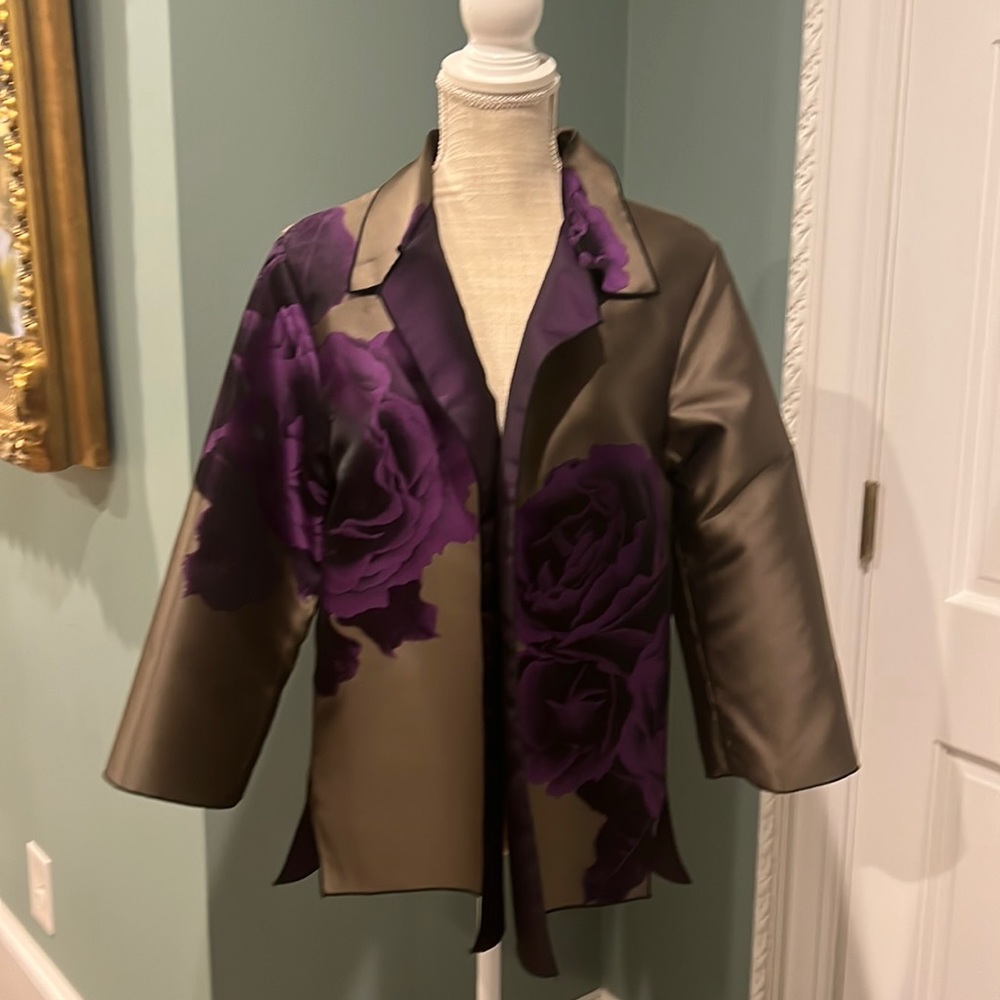 Pewter and purple Caroline Rose jacket. Size S